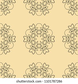 Vintage floral seamless floral texture. Element for design. Ornamental backdrop. Ornate floral decor for wallpaper. Traditional decor