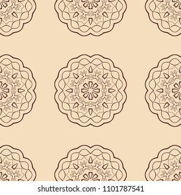 Vintage floral seamless floral texture. Element for design. Ornamental backdrop. Ornate floral decor for wallpaper. Traditional decor