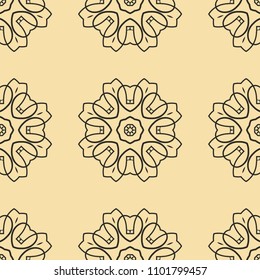 Vintage floral seamless floral texture. Element for design. Ornamental backdrop. Ornate floral decor for wallpaper. Traditional decor