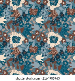 Vintage floral seamless texture, vector. Perfect for fashion print, wallpaper, surface decor and so much more