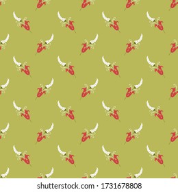 Vintage floral seamless vector pattern