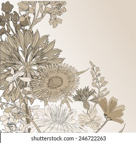 Vintage floral set