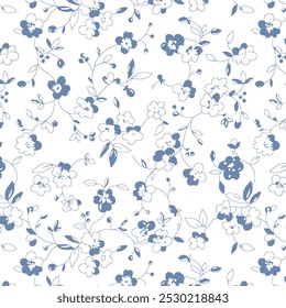 Fundo branco de textura floral vintage.
