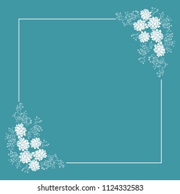 vintage floral turquoise background. invitations 