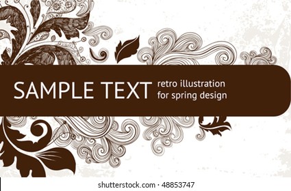 Vintage floral vector