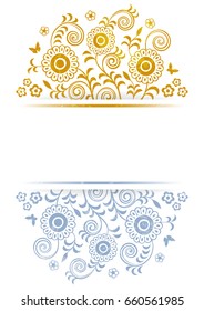 Vintage floral vector background.