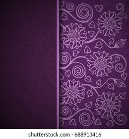 Vintage floral vector background.