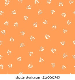 Fondo vectorial floral vintage con ramas y hojas. Patrón ininterrumpido botánico de Cottagecore. Impresión retro simple para tejidos, textiles y artículos para el hogar