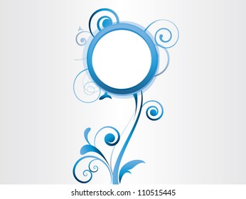 Vintage floral vector background with frame elements for text