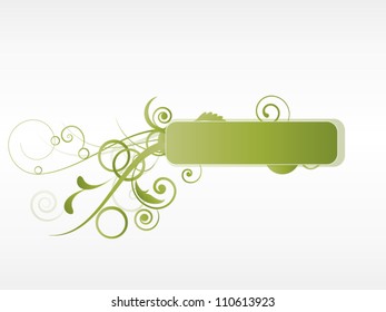 Vintage floral vector background with frame elements for text