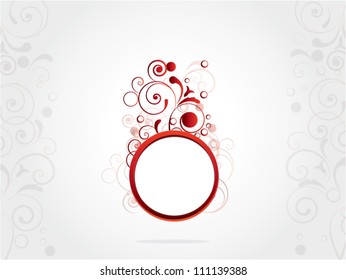 Vintage floral vector background with frame elements for text
