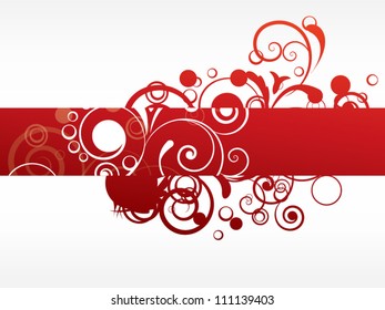 Vintage floral vector background with frame elements for text