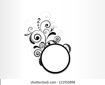 Vintage floral vector background with frame elements for text