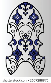 Vintage floral vector design showcasing abstract beauty.	