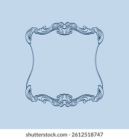 Vintage floral vector element for decorating monograms, invitations, menus, labels, websites, brochures, and catalogs of cafes or boutiques.