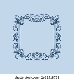 Vintage floral vector element for decorating monograms, invitations, menus, labels, websites, brochures, and catalogs of cafes or boutiques.