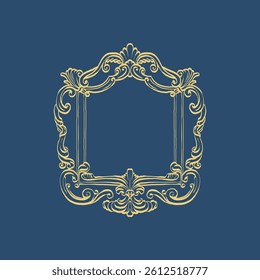 Vintage floral vector element for decorating monograms, invitations, menus, labels, websites, brochures, and catalogs of cafes or boutiques.
