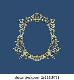 Vintage floral vector element for decorating monograms, invitations, menus, labels, websites, brochures, and catalogs of cafes or boutiques.
