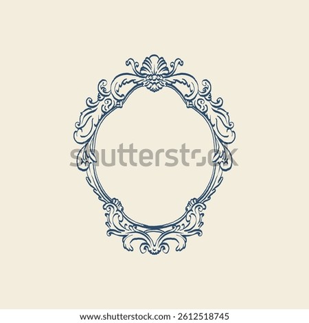 Vintage floral vector element for decorating monograms, invitations, menus, labels, websites, brochures, and catalogs of cafes or boutiques.