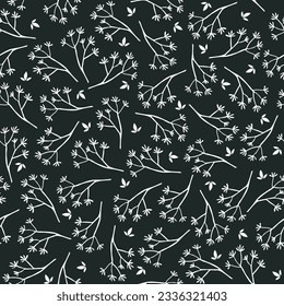 Vintage floral vector seamless pattern.
