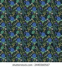 Vector floral vintage sin patrón.