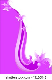 Vintage floral violet background. vector illustration.