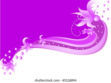 Vintage floral violet background. vector illustration.