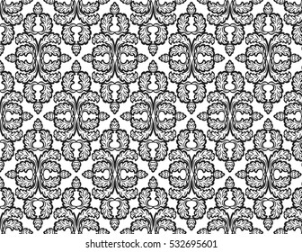 vintage floral wallpaper pattern. Vector image.