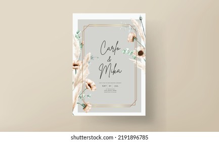 vintage floral wedding invitation card template