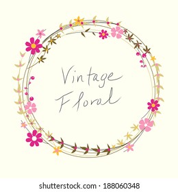 Vintage Floral Wreath