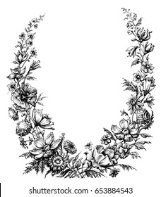 Vintage floral wreath 