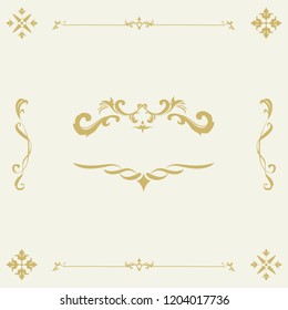 Vintage flouridnament vector de marco