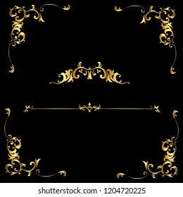 Vintage flourish ornament frame vector