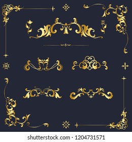 Vintage flourish ornament frame vector