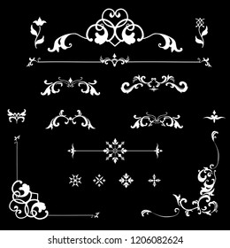 Vintage flourish ornament frame vector