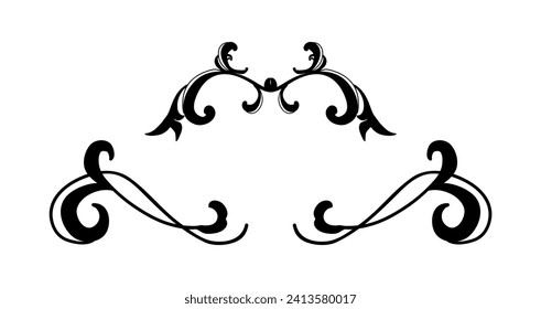 Vintage flourish ornament frame vector	