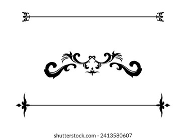 Vintage flourish ornament frame vector	