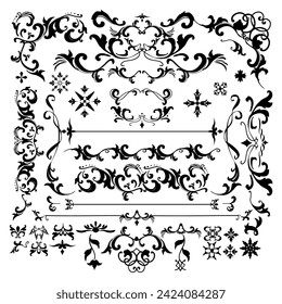 Vintage flourish ornament frame vector