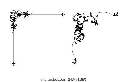 Vintage flourish ornament frame vector