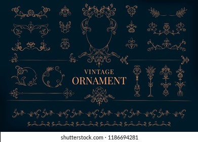 Vintage flourish ornament illustration