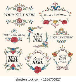 Vintage flourish ornament illustration