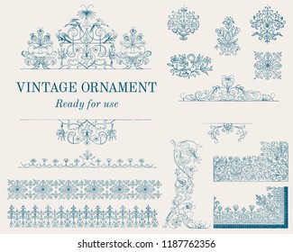 Vintage flourish ornament illustration