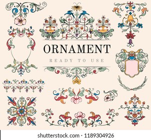 Vintage Flourish Ornament Illustration