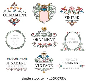 Vintage flourish ornament illustration