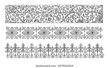 Vintage flourish ornament illustration art