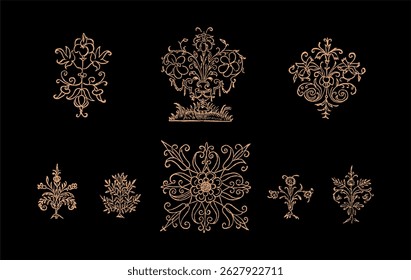 Vintage flourish ornament illustration art
