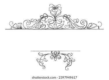 Vintage flourish ornament vector illustration	