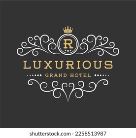 Vintage Flourishes Frame Banner Label