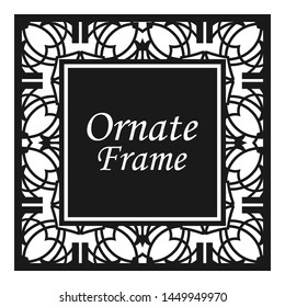 Vintage flourishes ornament swirls lines frame template vector illustration. Victorian borders for greeting cards, wedding invitations, advertising or other design and place for text.