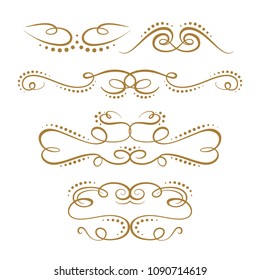 Vintage flourishes set on a white background